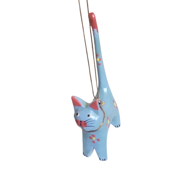 CAT RING HOLDER Gift Kitty Feline Blue Yellow Red - Picture 1 of 4